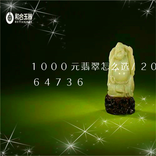 1000元翡翠怎么选/2023091364736