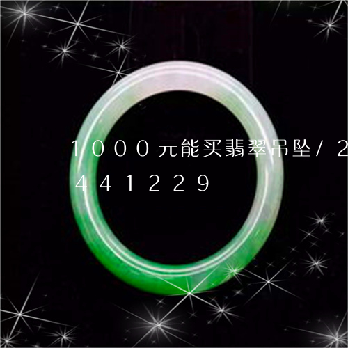 1000元能买翡翠吊坠/2023031441229