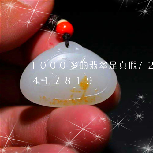 1000多的翡翠是真假/2023031417819