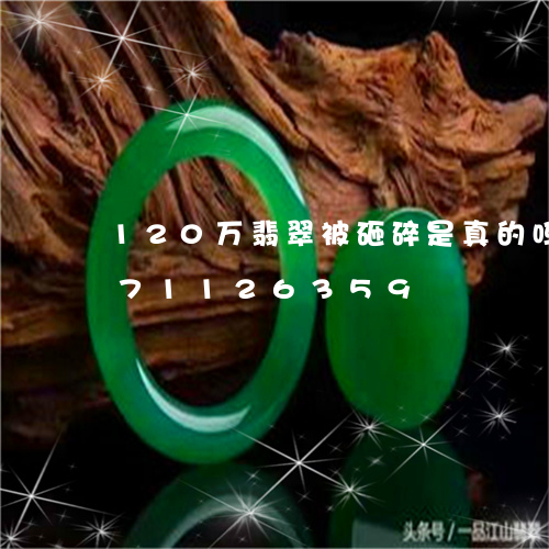 120万翡翠被砸碎是真的吗/2023071126359