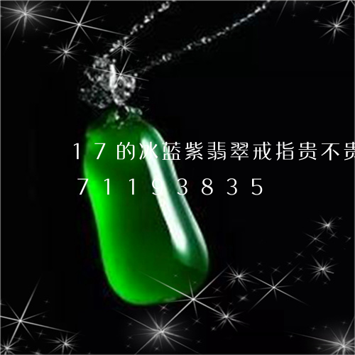 17的冰蓝紫翡翠戒指贵不贵/2023071193835