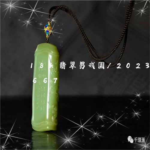 18k翡翠男戒圆/2023042717667