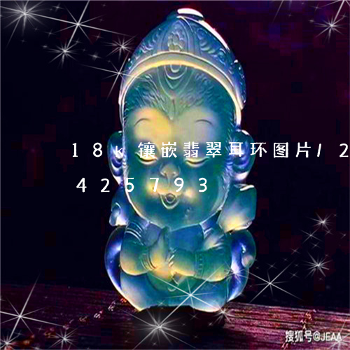 18k镶嵌翡翠耳环图片/2023031425793