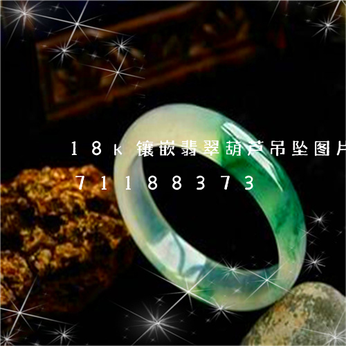 18k镶嵌翡翠葫芦吊坠图片/2023071188373