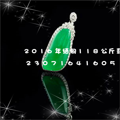 2016年缅甸118公斤翡翠原石/2023071641605