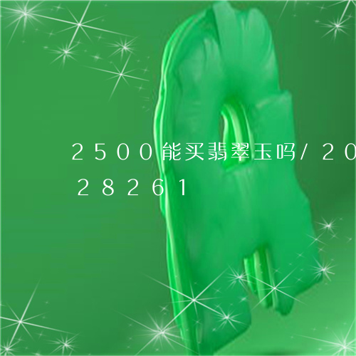 2500能买翡翠玉吗/2023091328261