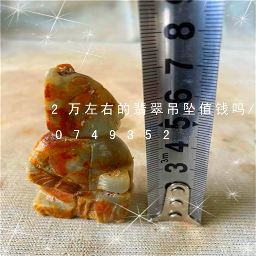 2万左右的翡翠吊坠值钱吗/2023110749352