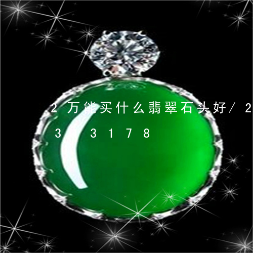 2万能买什么翡翠石头好/2023031313178