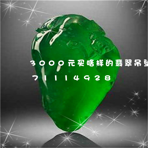 3000元买啥样的翡翠吊坠/2023071114928