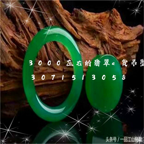 3000左右的翡翠a货吊坠貔貅/2023071513058