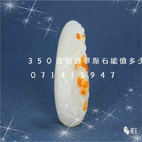 350克的翡翠原石能值多少钱/2023071415947