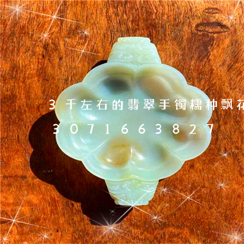 3千左右的翡翠手镯糯种飘花手镯/2023071663827