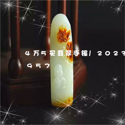 4万5买翡翠手镯/2023042774957