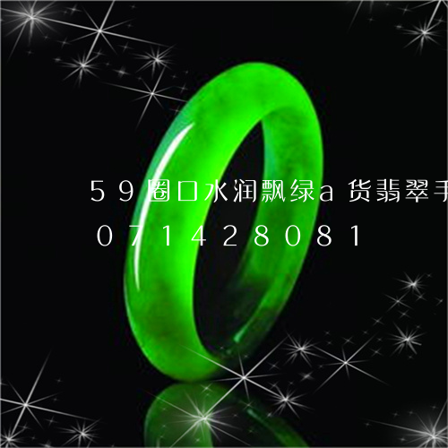 59圈口水润飘绿a货翡翠手镯/2023071428081