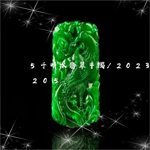 5千晴水翡翠手镯/2023042794205