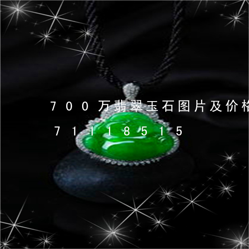 700万翡翠玉石图片及价格/2023071118515