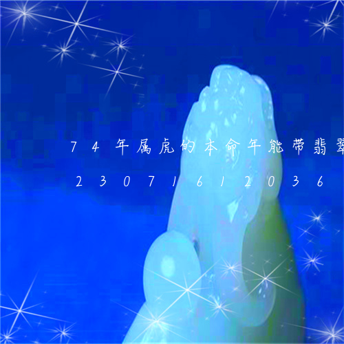 74年属虎的本命年能带翡翠项链吗/2023071612036