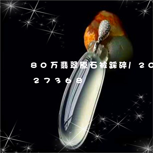 80万翡翠原石被踩碎/2023072127368