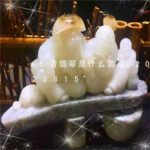 ab货翡翠是什么翡翠/2023072223815