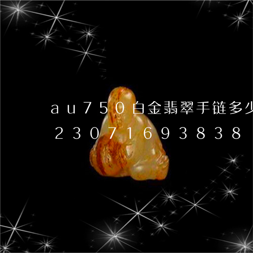 au750白金翡翠手链多少钱一克/2023071693838