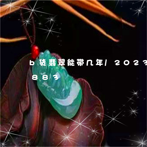 b货翡翠能带几年/2023042693883