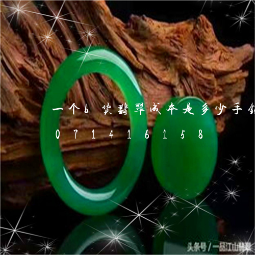 一个b货翡翠成本是多少手镯吗/2023071416158