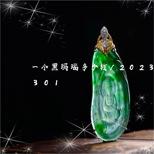 一个黑玛瑙多少钱/2023042770301