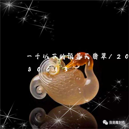 一千以下的预算买翡翠/2023120680613