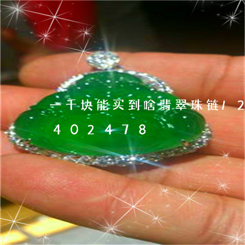 一千块能买到啥翡翠珠链/2023031402478