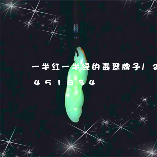 一半红一半绿的翡翠牌子/2023031451834