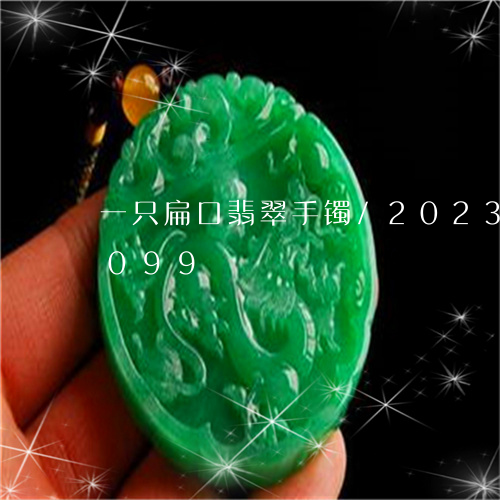 一只扁口翡翠手镯/2023042730099