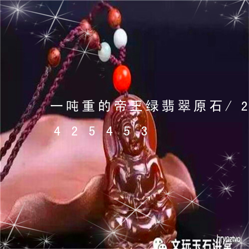 一吨重的帝王绿翡翠原石/2023031425453