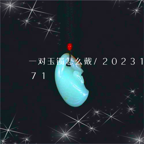 一对玉镯怎么戴/2023121650371