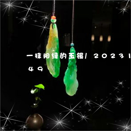 一抹阳绿的玉镯/2023121605249