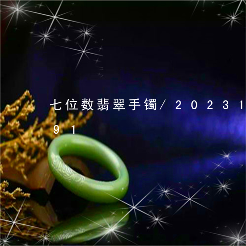 七位数翡翠手镯/2023112349691