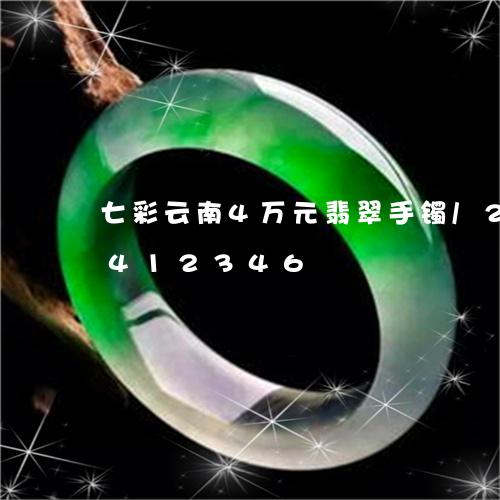 七彩云南4万元翡翠手镯/2023031412346