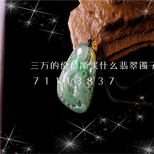 三万的价位能买什么翡翠镯子/2023071113837