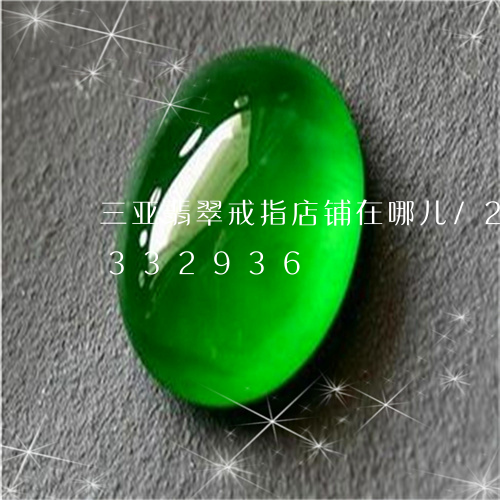 三亚翡翠戒指店铺在哪儿/2023031332936