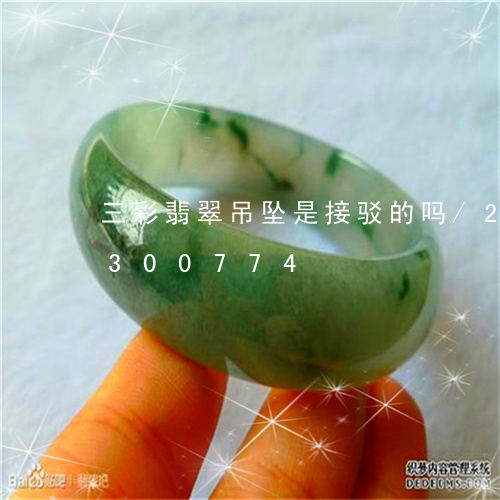 三彩翡翠吊坠是接驳的吗/2023031300774