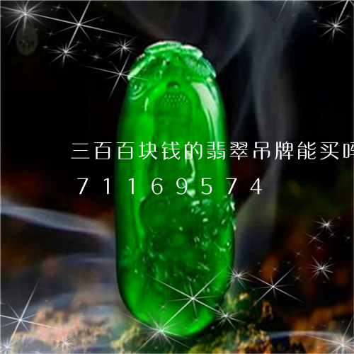 三百百块钱的翡翠吊牌能买吗/2023071169574