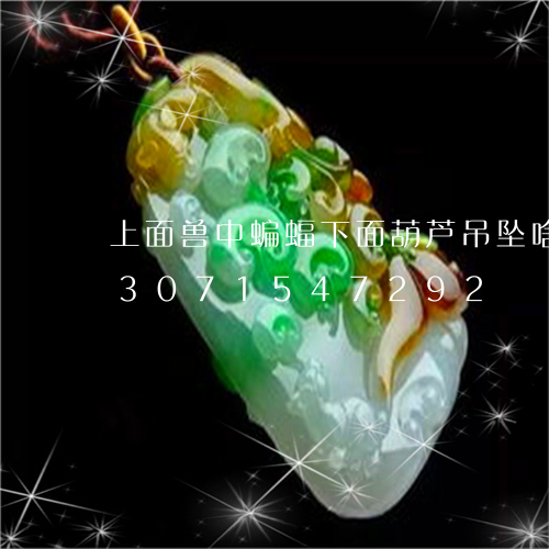 上面兽中蝙蝠下面葫芦吊坠啥年代/2023071547292