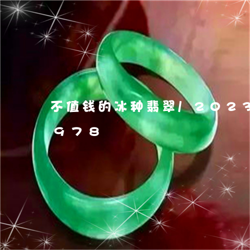 不值钱的冰种翡翠/2023042745978