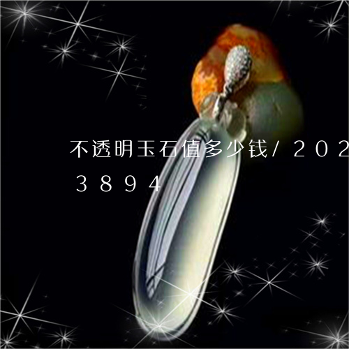 不透明玉石值多少钱/2023110203894