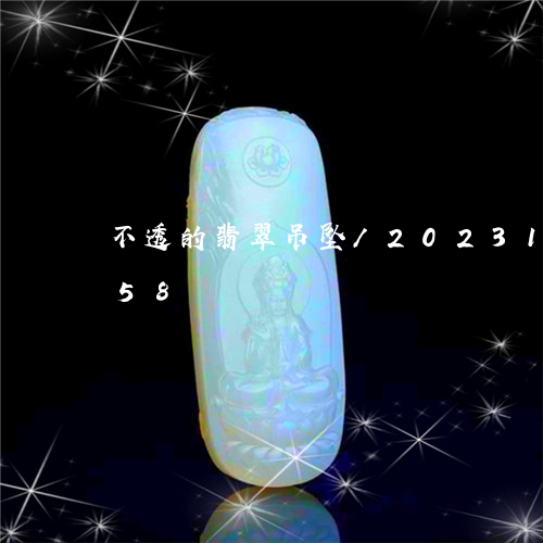 不透的翡翠吊坠/2023121696158