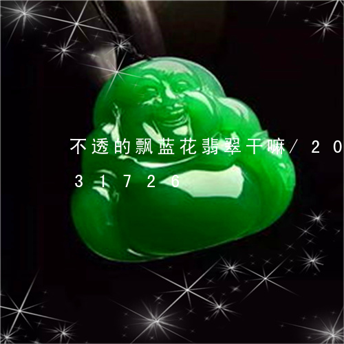 不透的飘蓝花翡翠干嘛/2023072231726