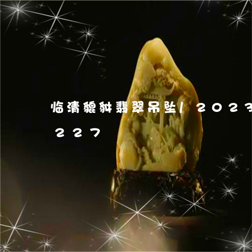 临清貔貅翡翠吊坠/2023042774227