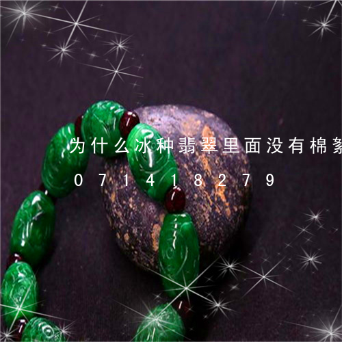 为什么冰种翡翠里面没有棉絮状/2023071418279