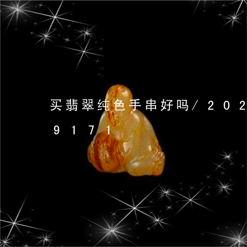 买翡翠纯色手串好吗/2023102539171