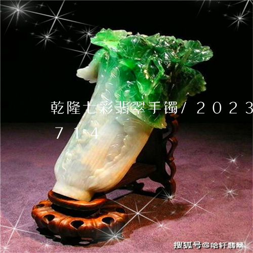 乾隆七彩翡翠手镯/2023042751714