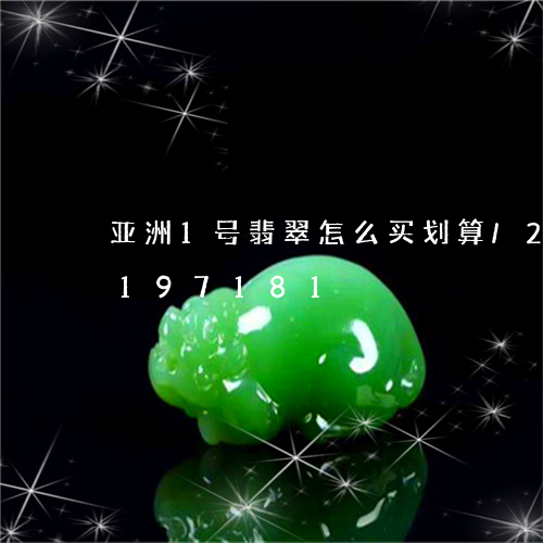 亚洲1号翡翠怎么买划算/2023110197181